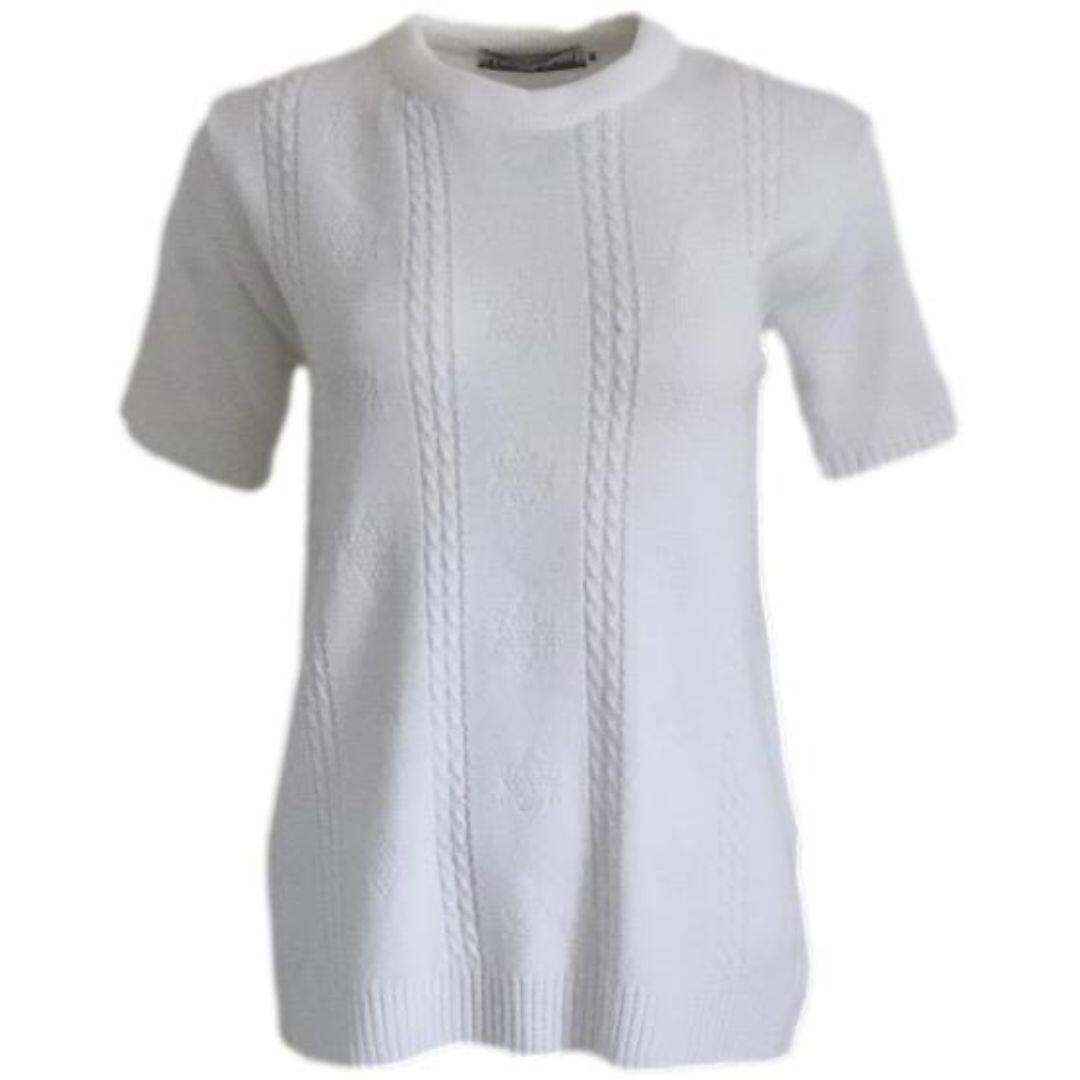 Monique White Short Sleeve Jumper